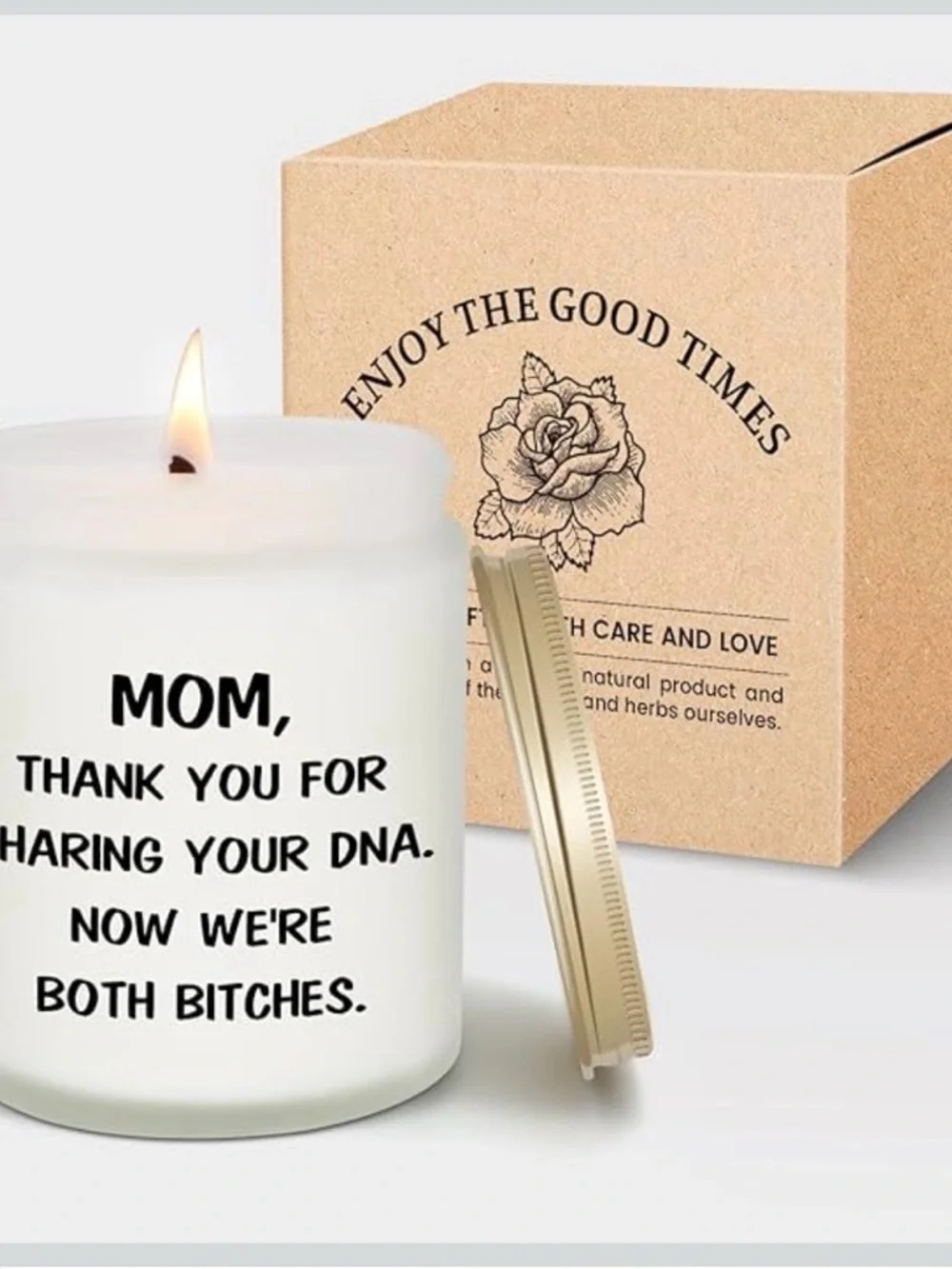 Mom Thank You For Sharing Your DNA Scented Candle - White
